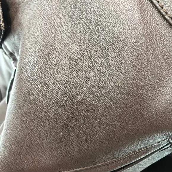 Robert Comstock Leather Jacket Moto Racer Biker Womens 42 / M Fitted Brown Italy - Picture 14 of 14